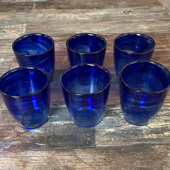 BLUE GLASS drinking glasses - Picture 3 of 4